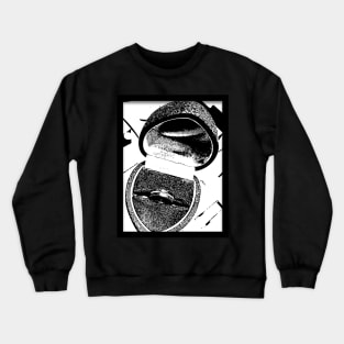 Black and white wedding ring design Crewneck Sweatshirt